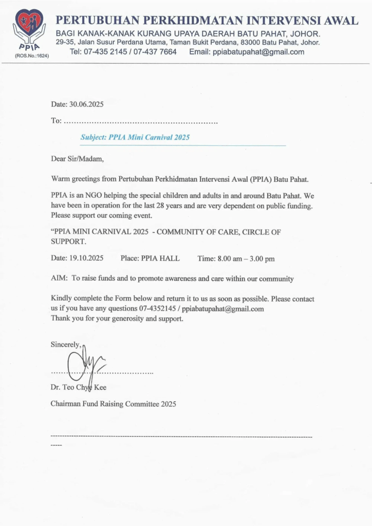 PPIA Mini Carnival 2025 - Fundraising and Community Event in Batu Pahat Johor Malaysia 02